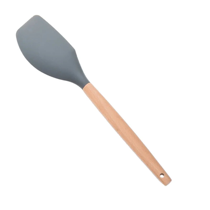 Ultimate Premium Silicone Cooking Utensils Set - Complete Heat Resistant Kitchen Tools for Effortless Cooking and Baking, including Turner, Tongs, Spatula, Spoon, Brush, and Whisk (Model JT888)