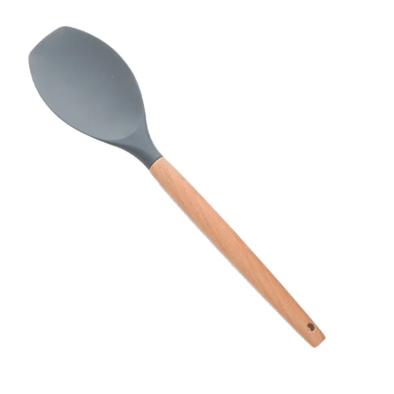 Ultimate Premium Silicone Cooking Utensils Set - Complete Heat Resistant Kitchen Tools for Effortless Cooking and Baking, including Turner, Tongs, Spatula, Spoon, Brush, and Whisk (Model JT888)