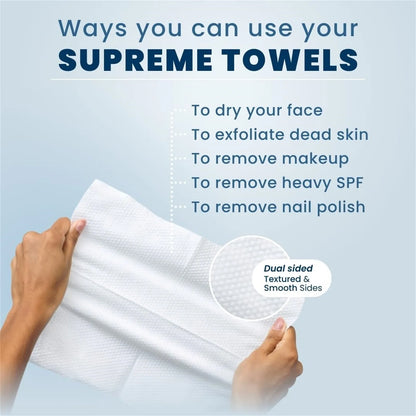 Experience Luxurious Cleanliness with Soft & Comfortable Disposable Face Towels - Perfect Wipes for Home and Travel (Available in 1, 2, or 4 Packs)