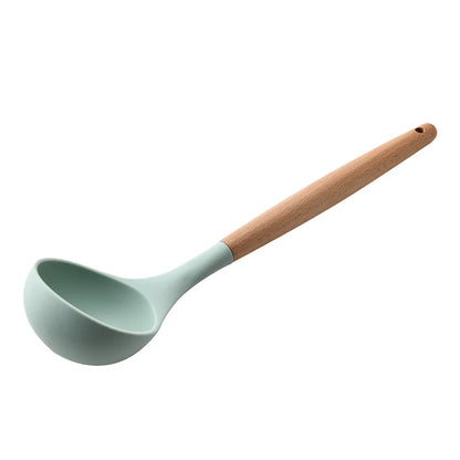 Ultimate Premium Silicone Cooking Utensils Set - Complete Heat Resistant Kitchen Tools for Effortless Cooking and Baking, including Turner, Tongs, Spatula, Spoon, Brush, and Whisk (Model JT888)